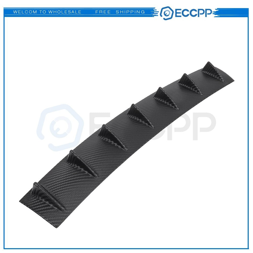 34" x 6" Rear Shark Fin Bumper Diffuser Carbon Fiber Pattern Appearance 6B93BC-57