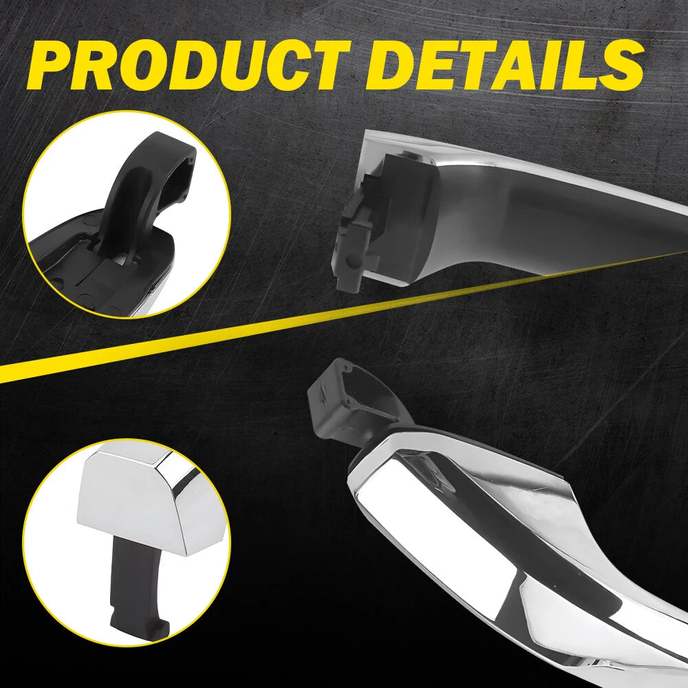 Chrome Rear Passenger/Driver Side Exterior Door Handle For Silverado 1500 14-19 6B93BC-57