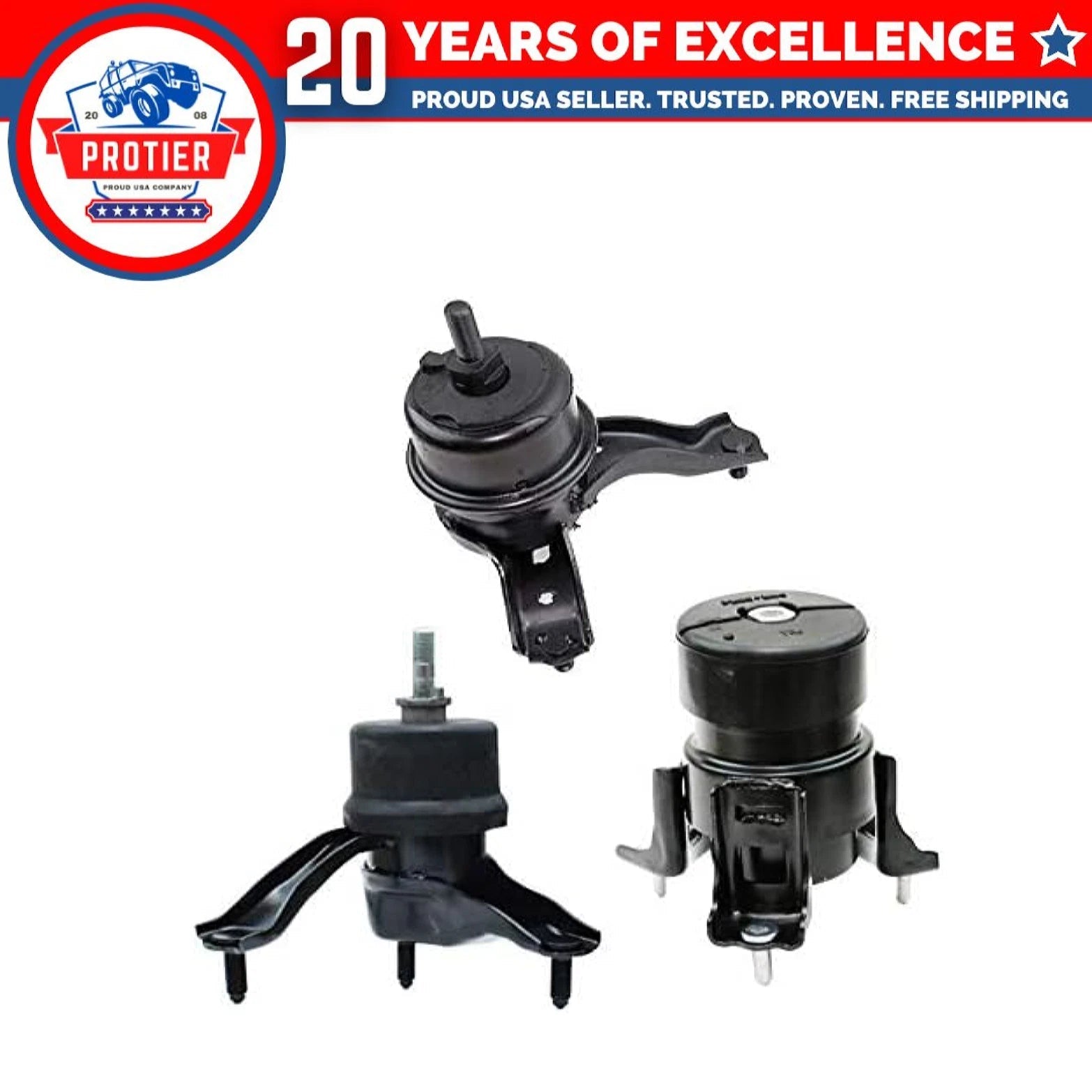 Fits 2007-2011 Toyota Camry Hybrid 2.4L w/AUTO Motor & Trans Mount Set 3PCS : 6B93BC-57