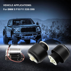 3PCS Rear Air Suspension Spring Air Compressor Bag For BMW 5 F10 F11 535i 550i 6B93BC-57