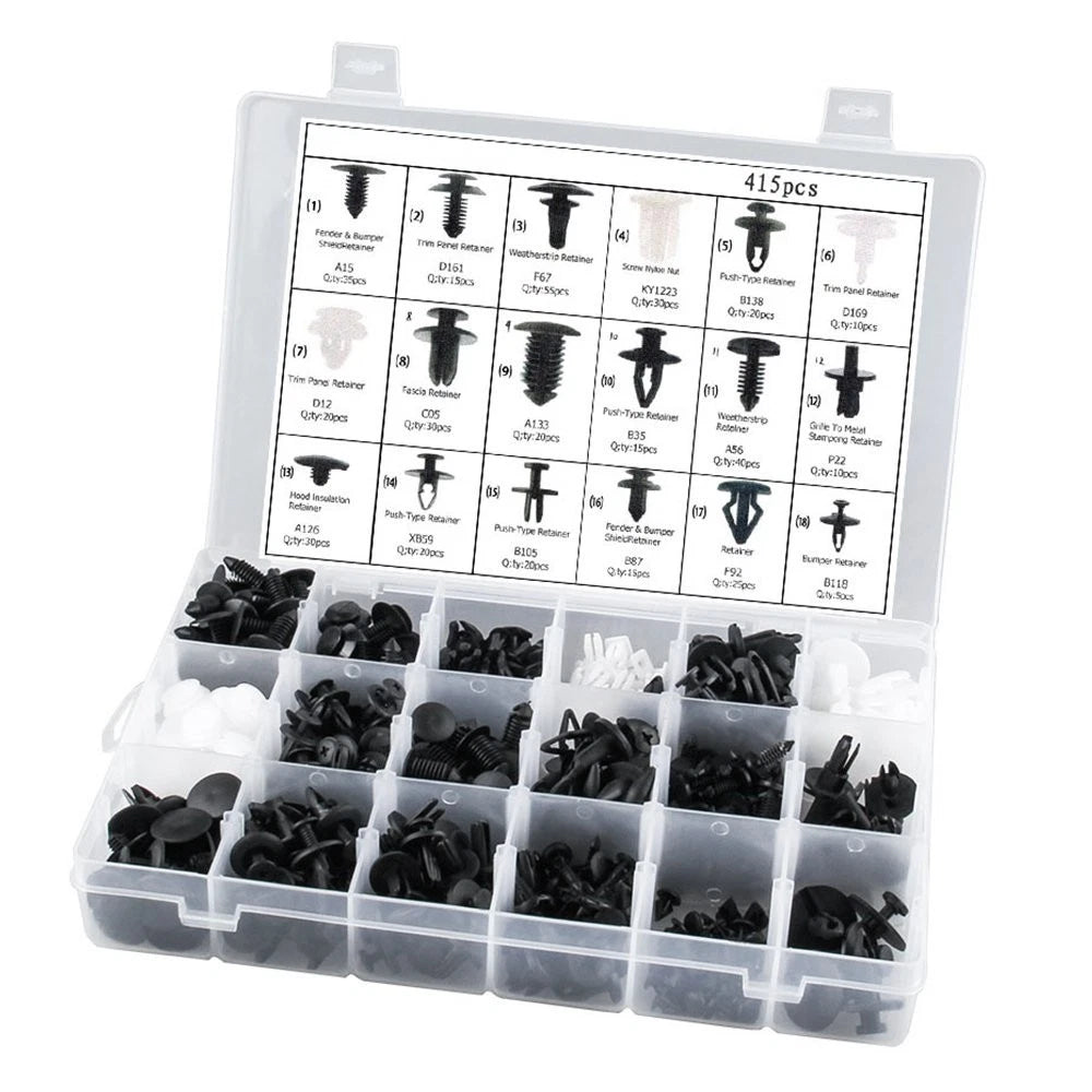 Plastic Rivets Bumper grille Push Pin Retainers Clip+Fastener Remover Tool EOA 6B93BC-57
