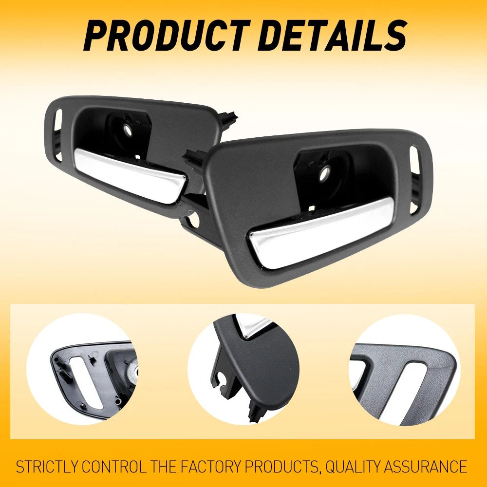 For Chevy 2007-2013 Avalanche Interior Door Handle Front Left Right Side Chrome 6B93BC-57