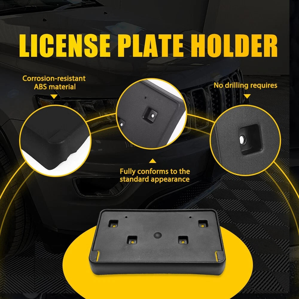 Front License Plate Bracket Holder For Jeep Grand Cherokee 2017-2023 CH1068148 A 6B93BC-57