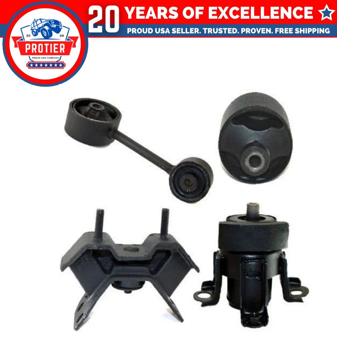 Engine Motor & Trans Mount 4PCS Set Fit 1998-2003 Toyota Sienna 3.0L Replaces 6B93BC-57