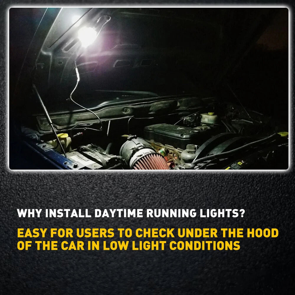 For Dodge Ram 1500 2500 3500 1998-2010 Underhood Hood Courtesy LED Lamp Light EA 6B93BC-57