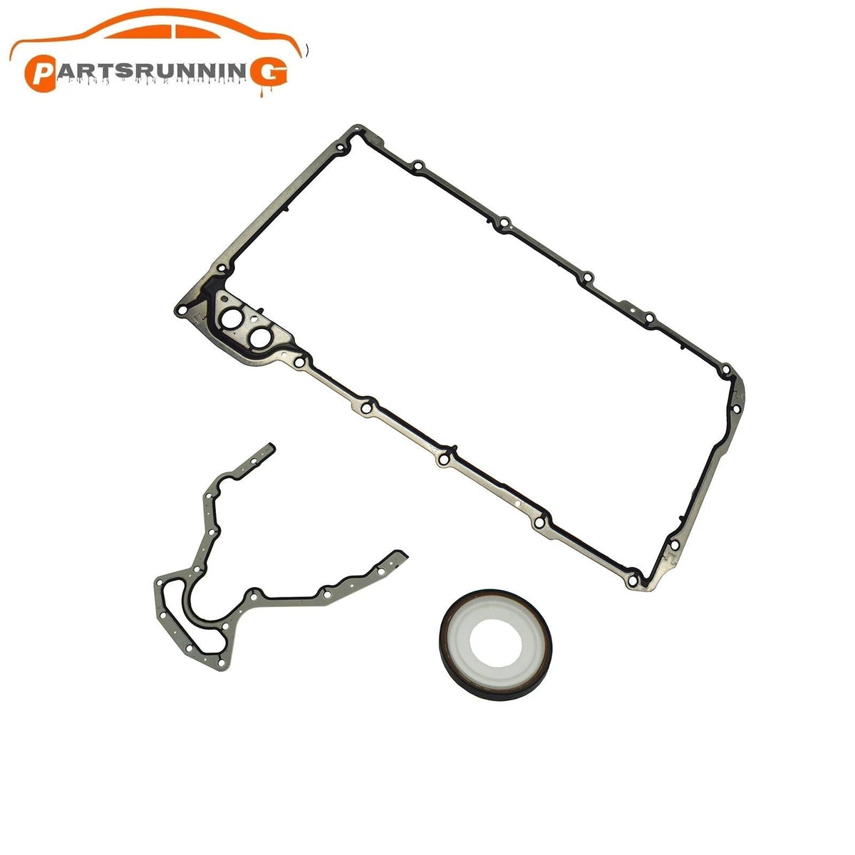 Oil Pan Gasket & Rear Main Seal + Rear Crankshaft Seal For Cadillac Chevy GMC 6B93BC-57