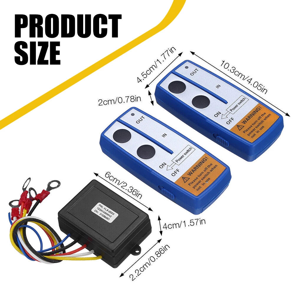 12V Wireless Remote Control Kit Truck For Jeep Car Atv Winch Dump Trailer 150Ft 6B93BC-57