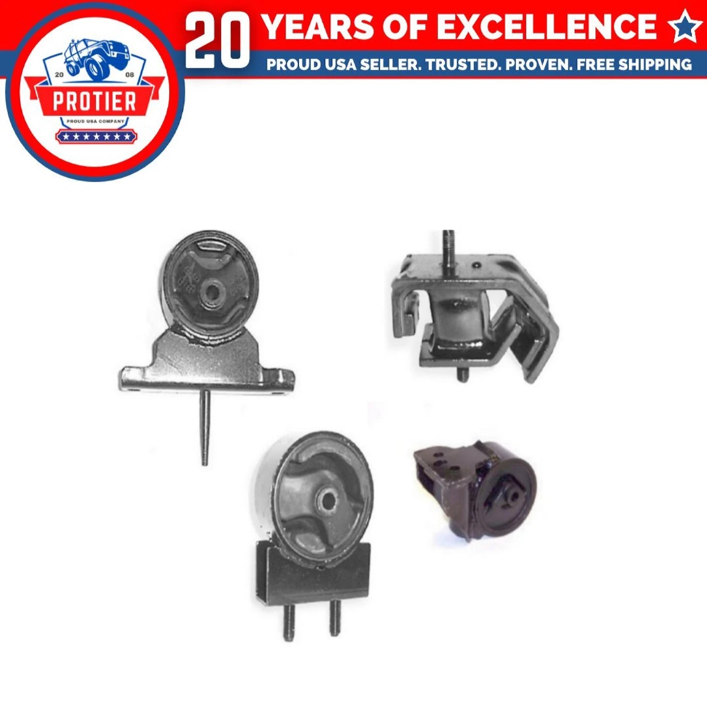 Motor & Trans Mount 4PCS Set Compatible for 1995-2001 Suzuki Esteem 1.6L 6B93BC-57