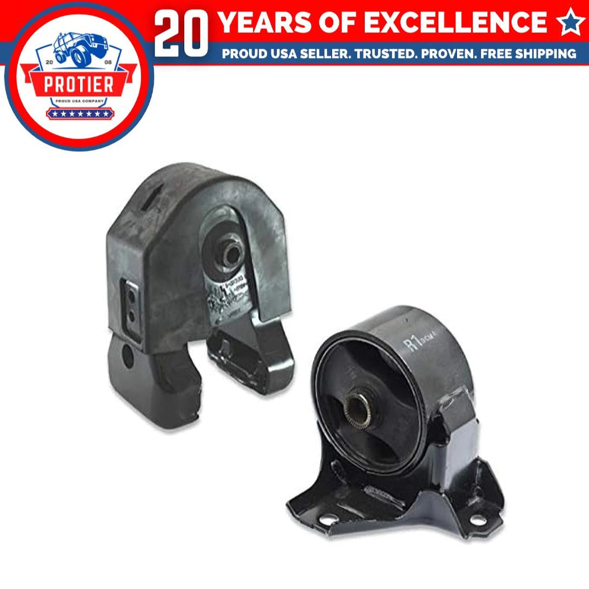 Fits 2006-2010 Hyundai Sonata 2.4L Front & Rear Engine Motor Mount Set 2pc : 6B93BC-57