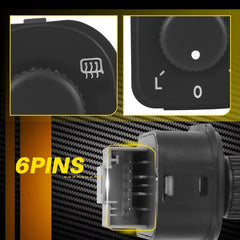 Rear View Mirror Control Switch For Volkswagen Golf Jetta Tiguan Bora Passat EOA 6B93BC-57