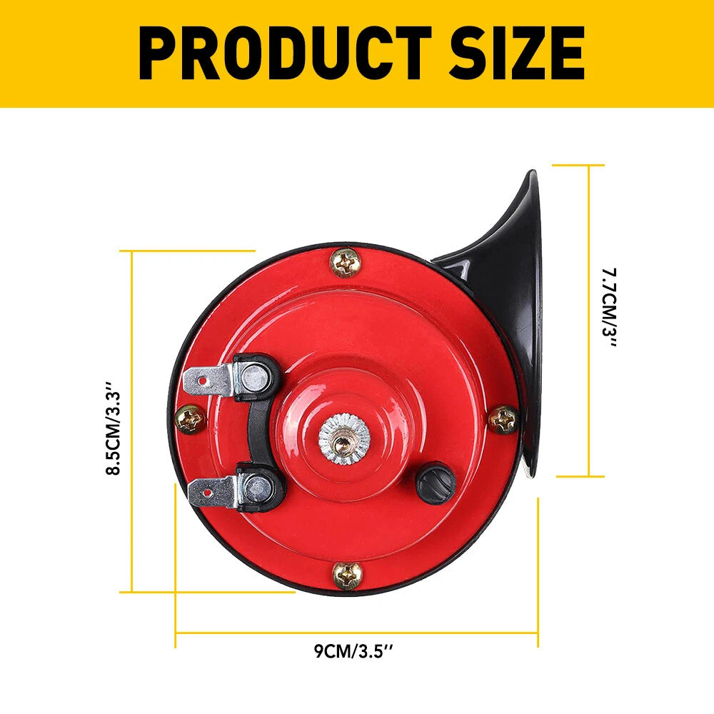 For Car Truck Auto Boat Aotorcycle Red 300dB Super Loud Sound Electric Horn EOA 6B93BC-57