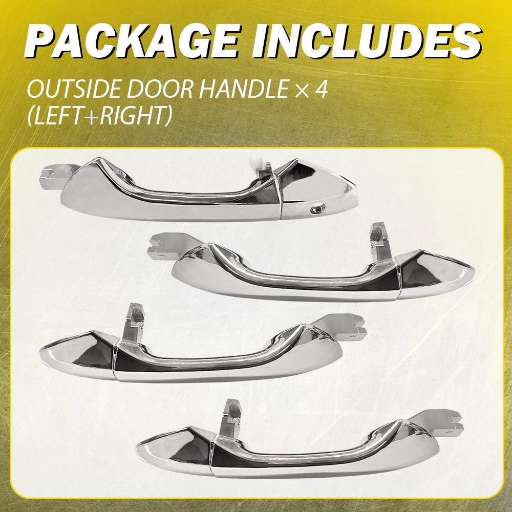 4x Exterior Outside Door Handle Front Rear Left Right For 2008-2012 Honda Accord 6B93BC-57