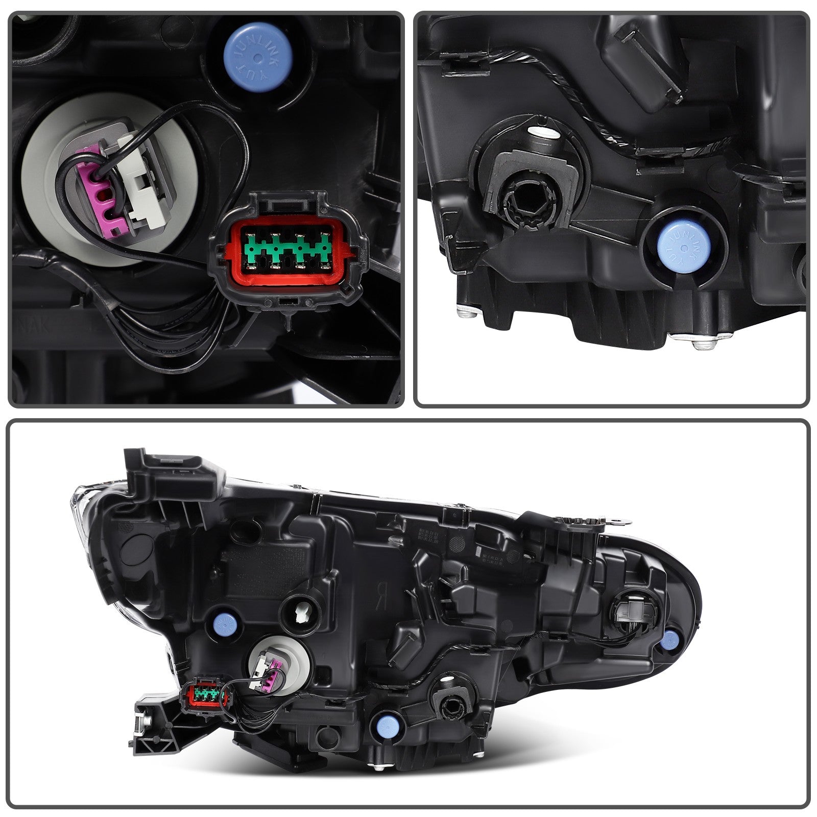 Left Side Headlight Assembly For 2024-2025 Nissan For Sentra 2.0L Black Amber 6B93BC-57