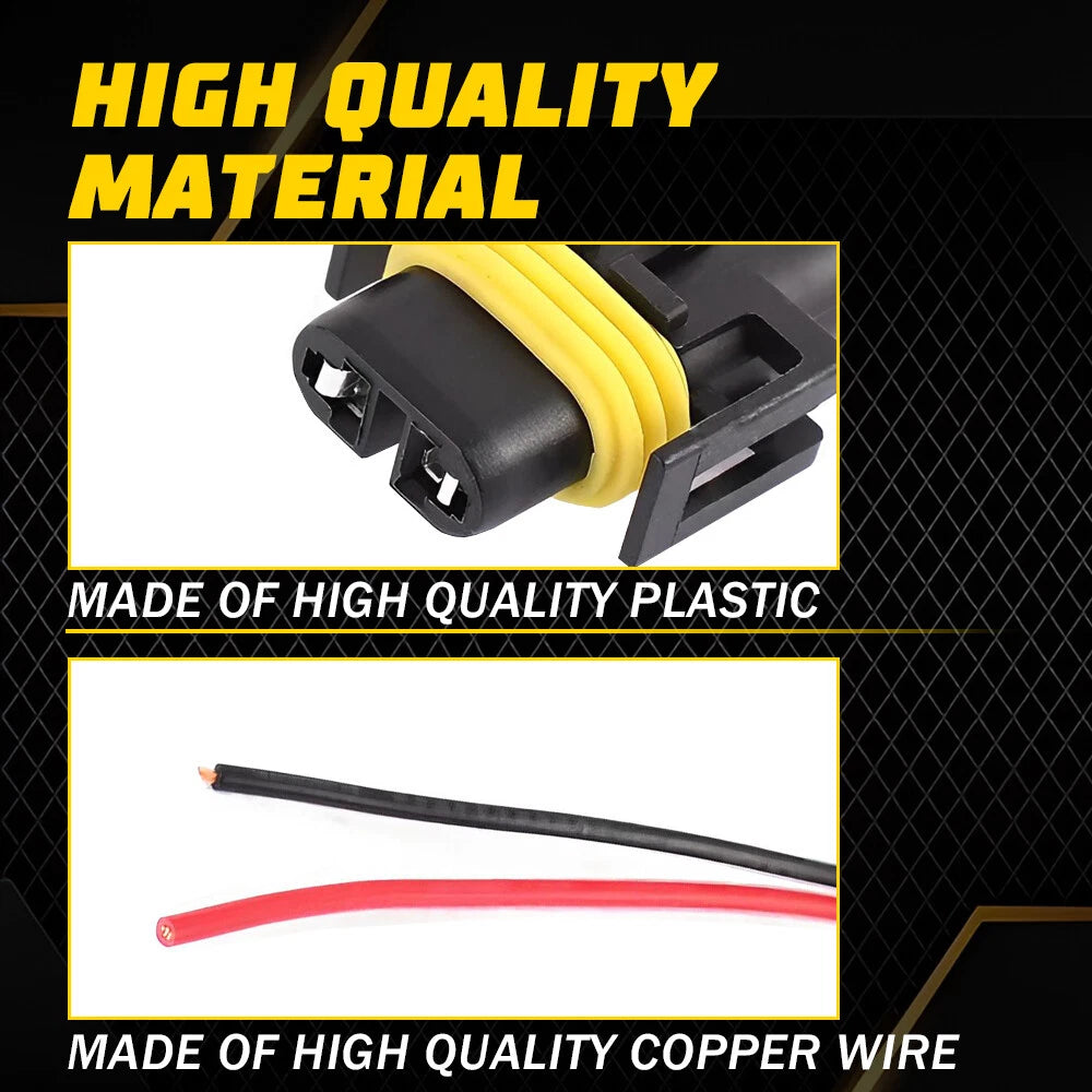 Wire Pigtail Female S H11 Two Harness Head Light Low Beam Socket Connector Plug 6B93BC-57