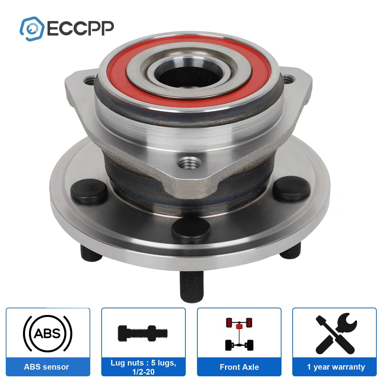 ECCPP 1 Pcs Wheel Hub Bearing Front For Jeep Grand Cherokee Comanche Wrangler TJ 6B93BC-57