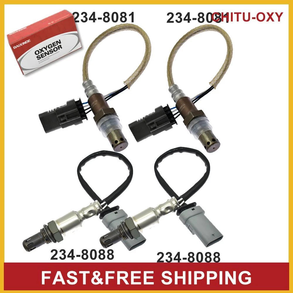 4pcs O2 Oxygen Sensor For 2014-2017 GMC Sierra 1500 & Chevy Silverado 5.3L Tahoe 6B93BC-57