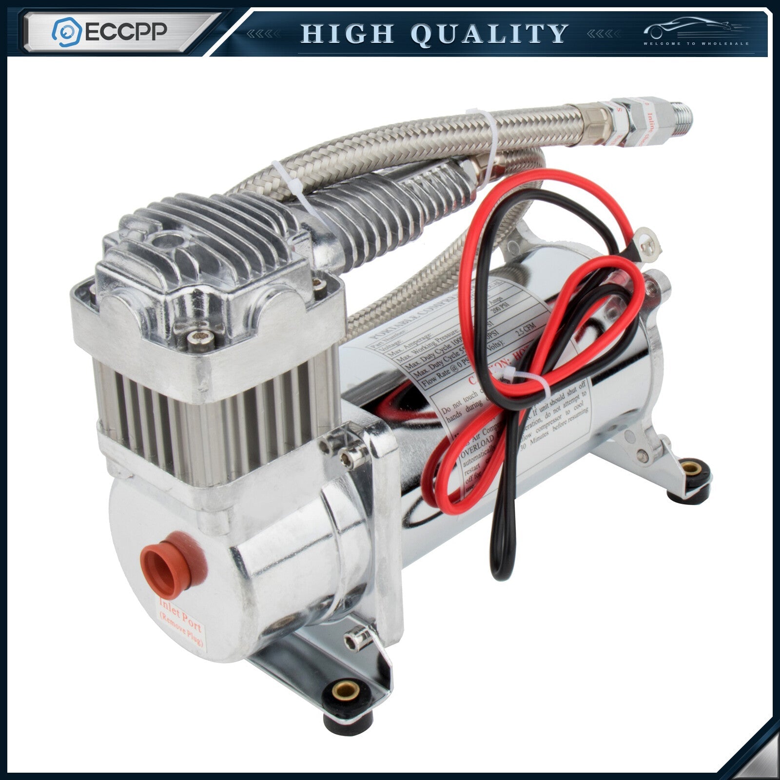2 Pcs 12v 200 PSI Air Compressor Kit For Train Horns Bag Suspension KOEEP