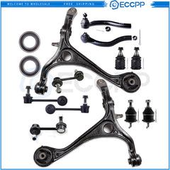 14Pieces Front Control Arm Tie Rod End Wheel Bearning For 2003-2007 Honda Accord