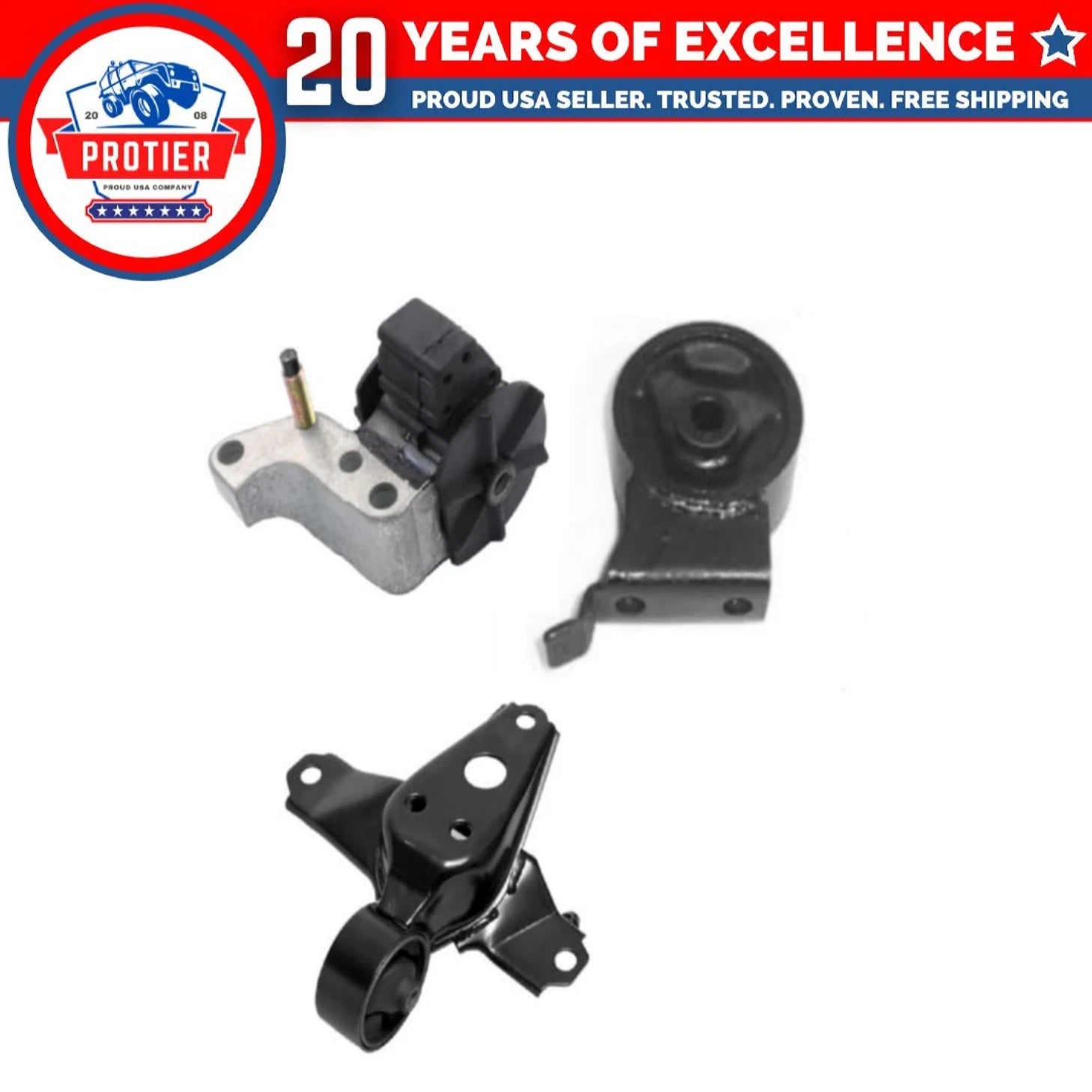 Motor & Trans Mount 3PCS Set For 1995-1997 Toyota Tercel 1.5L for Auto Trans 6B93BC-57