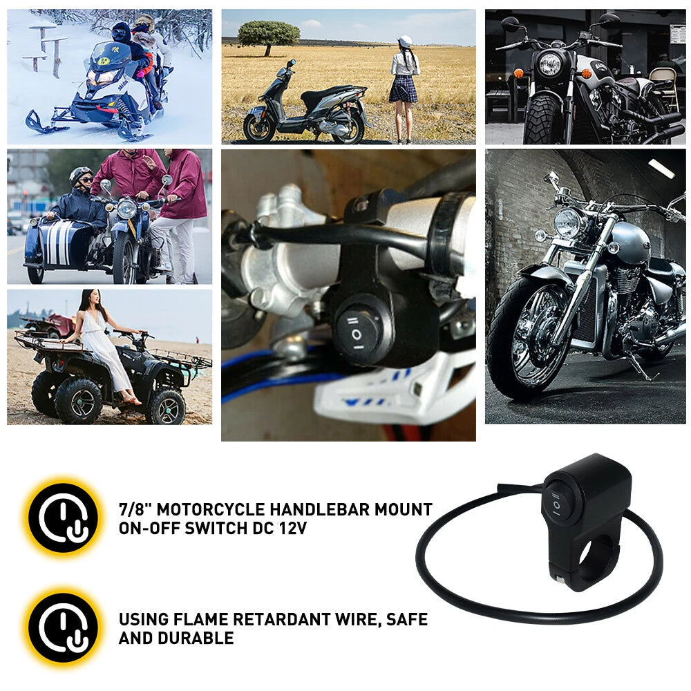 7/8" Handlebar Headlight Fog Spot Light Switch for Motorcycle Dirt Bike ATV EOA 6B93BC-57