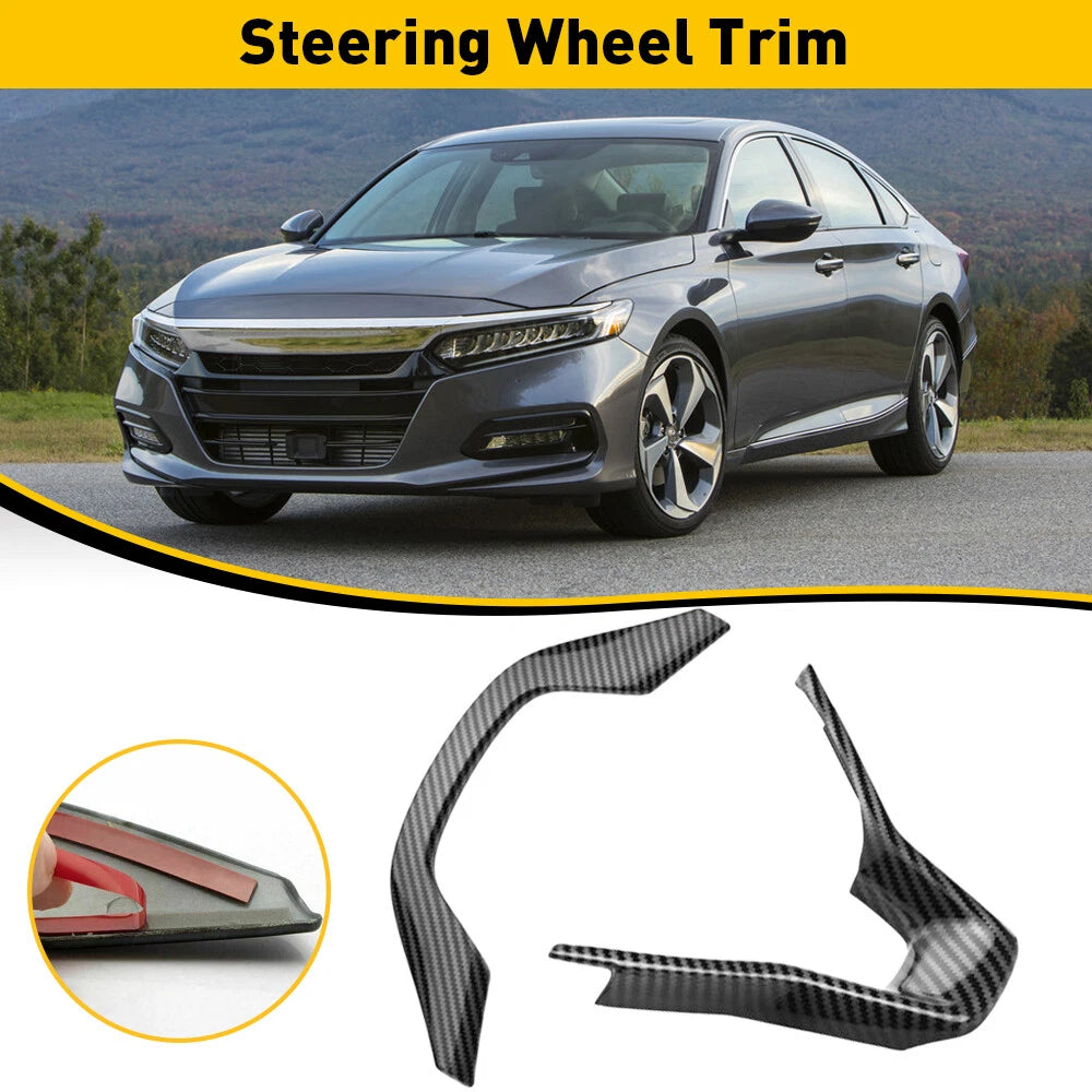 For Honda Accord 2018-2021 Steering Wheel Frame Cover Trim Carbon Fiber Style EA 6B93BC-57