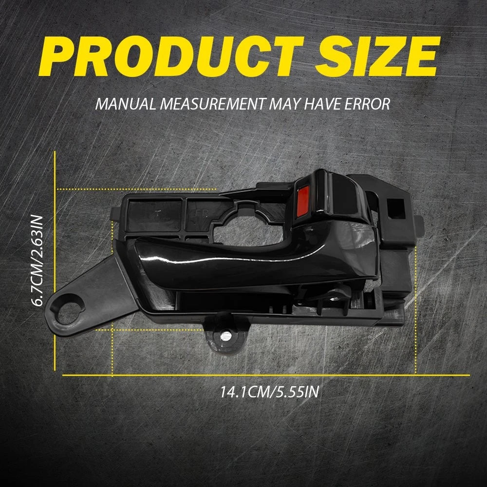 Interior Door Handle For 2008-2010 Hyundai Sonata Front Passenger Black Plastic 6B93BC-57