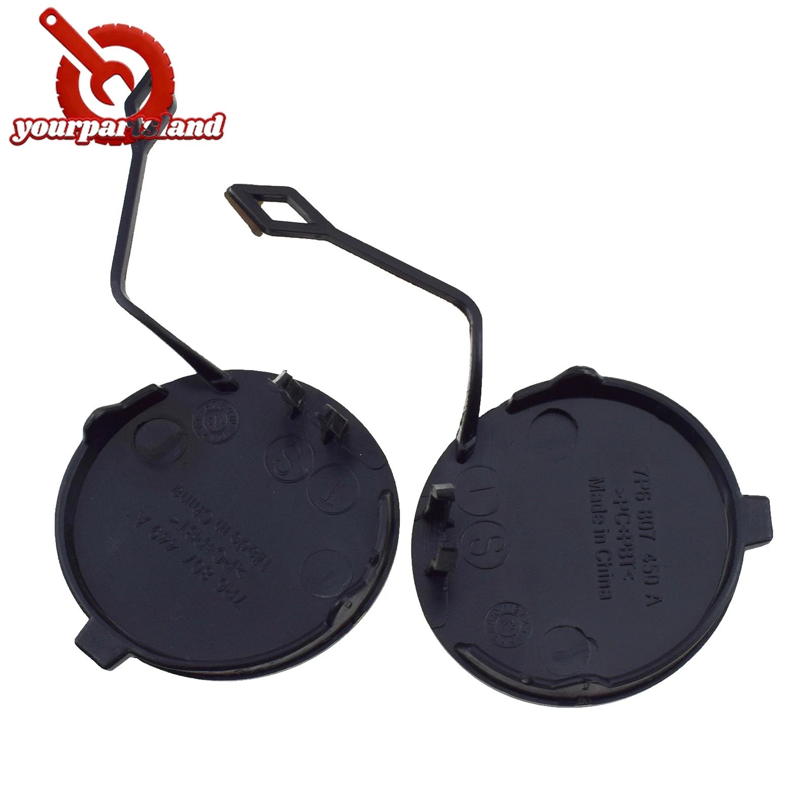 For VW Touareg 11-14 Rear Bumper Tow Hook Eye Cover Cap 7P6807449A 7P6807450A 6B93BC-57