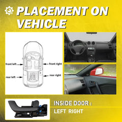 2PCS LH & RH Inside Door Handles Interior Black for Hyundai Tiburon 2003-2008 EA 6B93BC-57