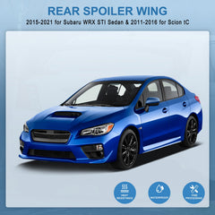For 15-21 Subaru WRX STI Rear Trunk Lip Painted Black 6B93BC-57