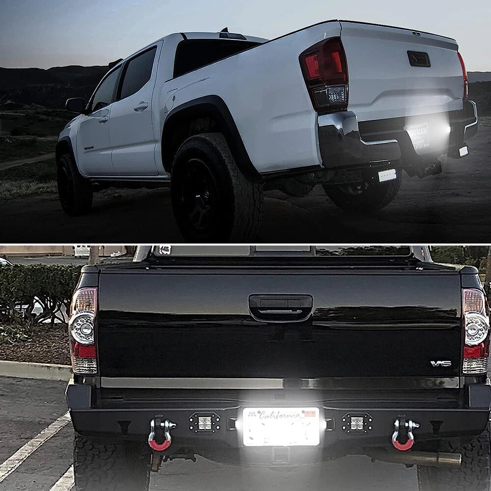 2X LED License Plate Lights Rear Bumper Tag Assembly For 1995-2004 Toyota Tacoma 6B93BC-57