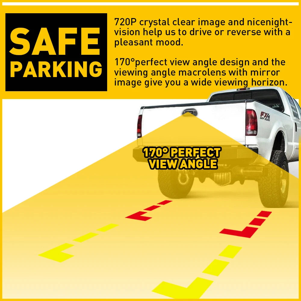 Rear View Backup Tailgate Handle Camera For 1999-2006 Ford F250 F350 F450 AUXITO AUXITO