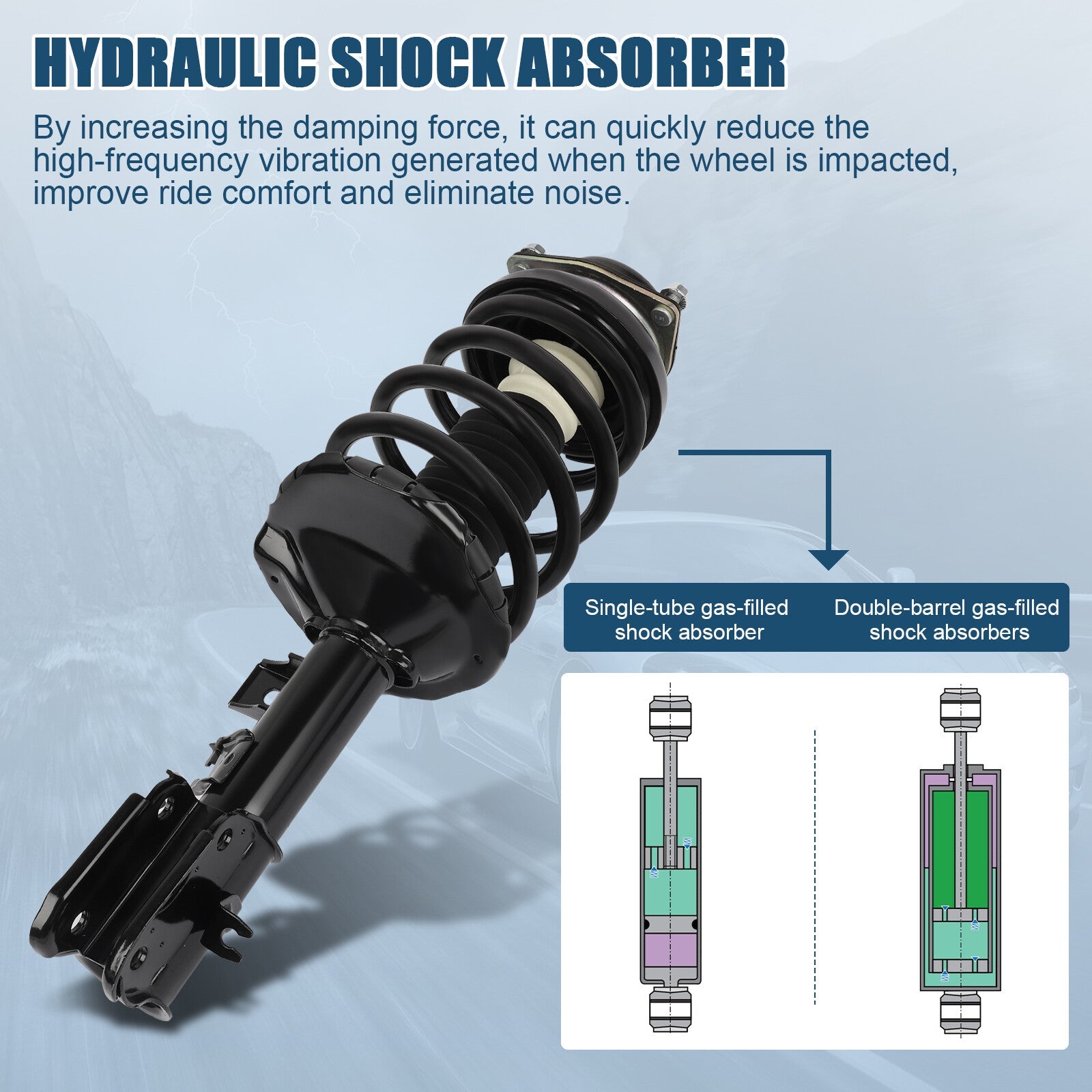 Front For 2002-04 Nissan Pathfinder 4WD Complete Struts & Coil Spring Assemblies 6B93BC-57