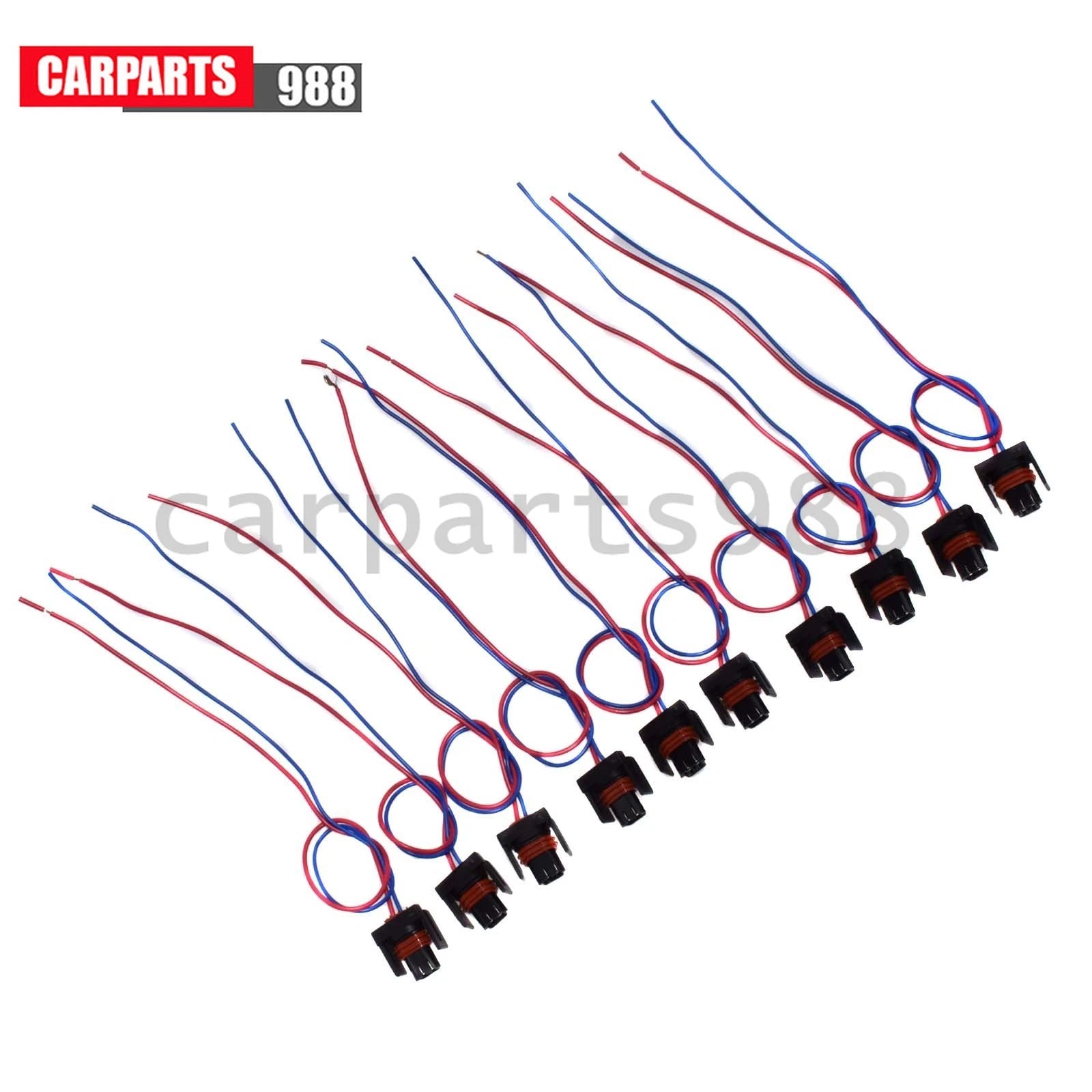 Set of 10 For Ford F-250 Fuel Pressure Regulator Pigtail Wire Harness Connector 6B93BC-57