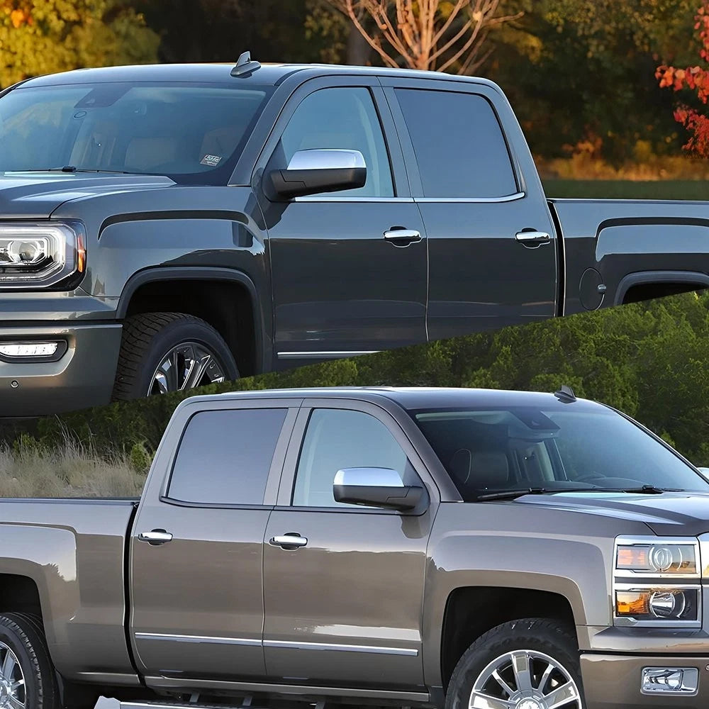 4PCS Glossy Black Door Pillar Post Cover Kit For 2014 15-2018 Silverado Sierra A 6B93BC-57