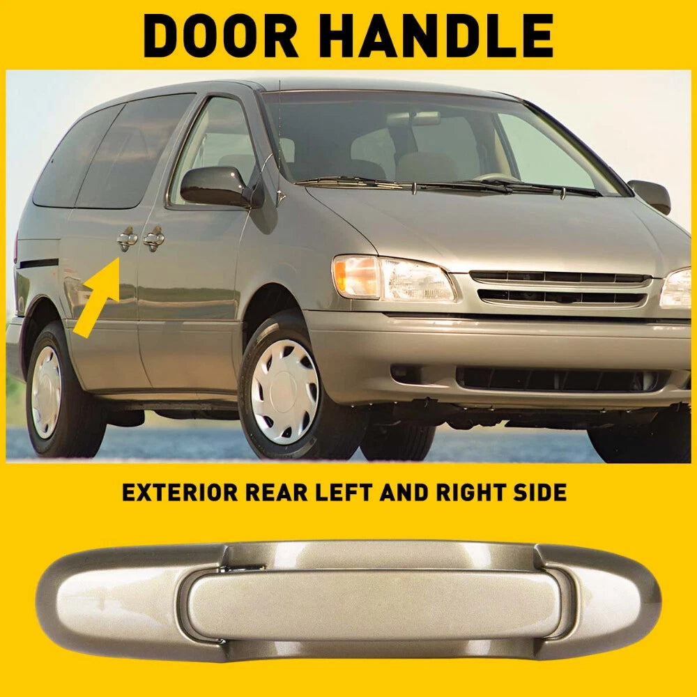 For 1998-2003 Toyota Sienna Beige Exterior Sliding Door Handle Left / Right Rear 6B93BC-57