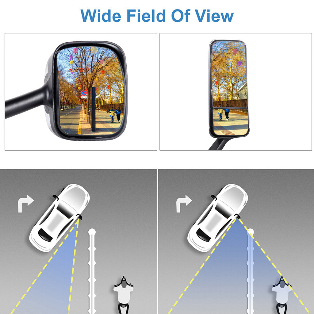 4PCS For 08-13 Freightliner Cascadia Manual Hood & Power Heated Door Mirrors 6B93BC-57