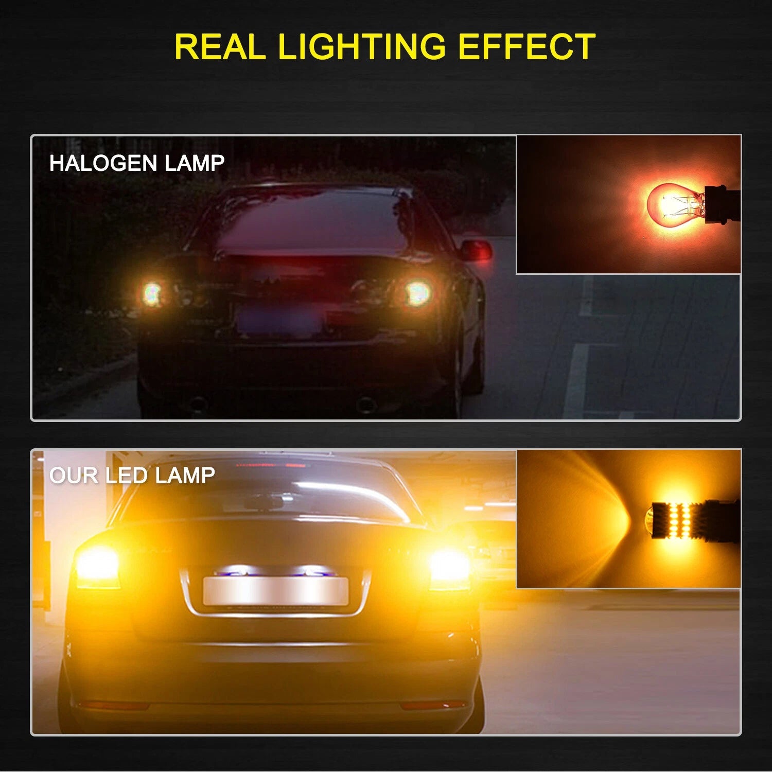 CAR TRUCK 2X Turn Signal Light 3757A Amber LED Bulbs for 2004~12 Chevy Colorado 6B93BC-57