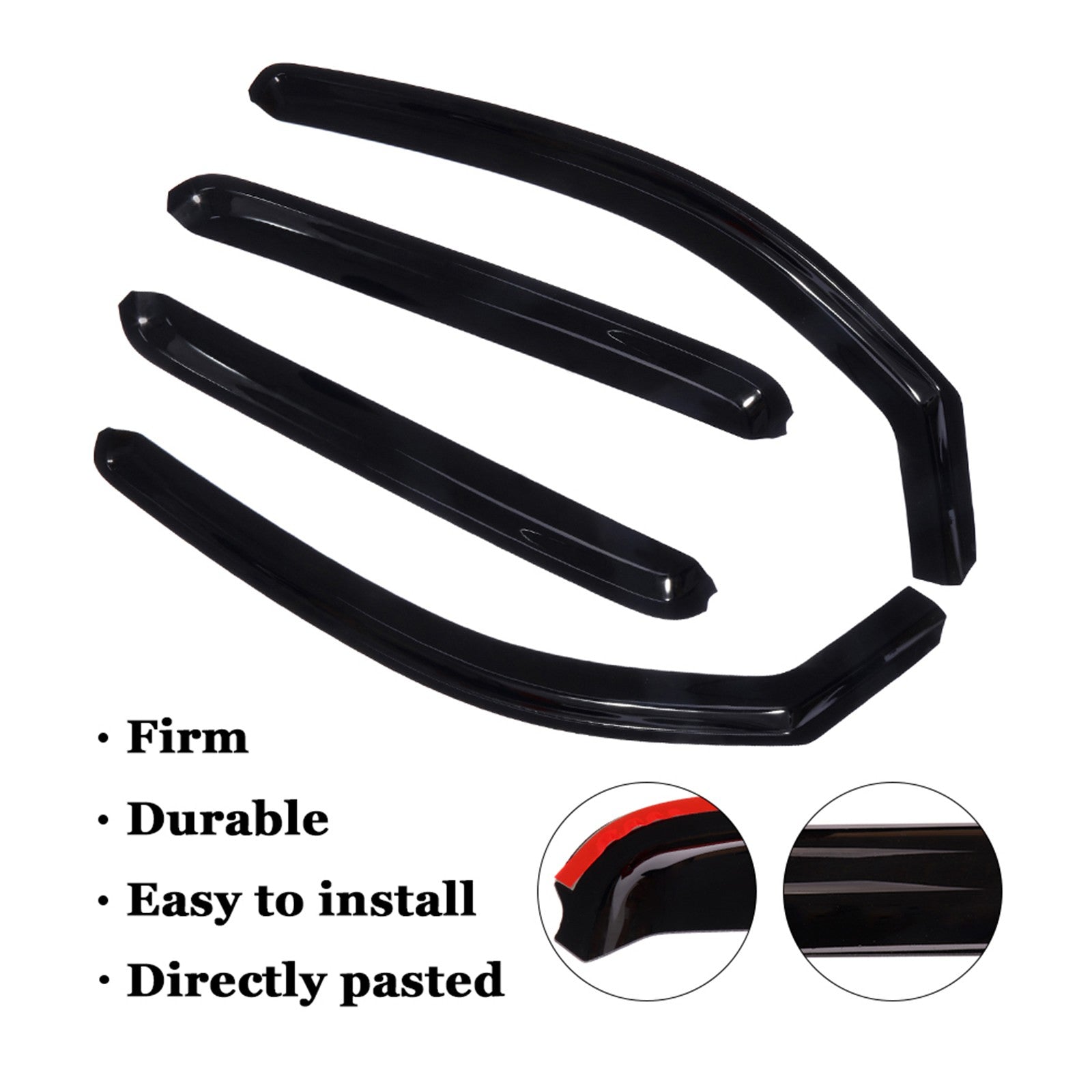 Guard Outside Mount Tape-On Window Visor for 05-15 Toyota Tacoma Double Cab 6B93BC-57