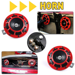 DUAL TONE ELECTRIC AIR TRAIN HORN LOUD SOUND 12V 115DB FOR TRUCK CAR MOTORCYCLE 6B93BC-57