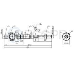 4PC Front Left Right Inner Outer Tie Rod For 2007-2012 Nissan Altima EV800356 6B93BC-57