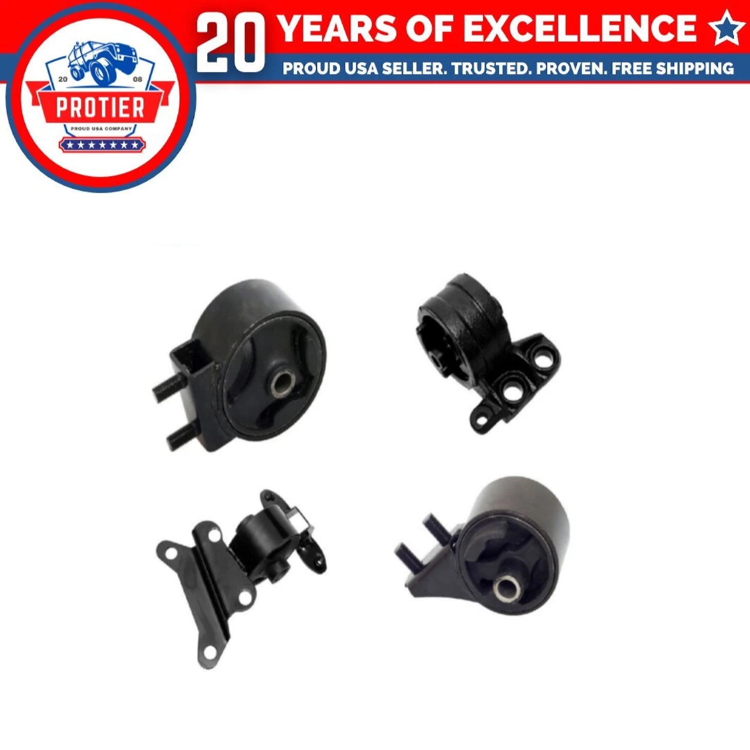 Engine Motor & Trans Mount Set 4PCS Compatible for 1994-1997 Kia Sephia 1.6L 6B93BC-57