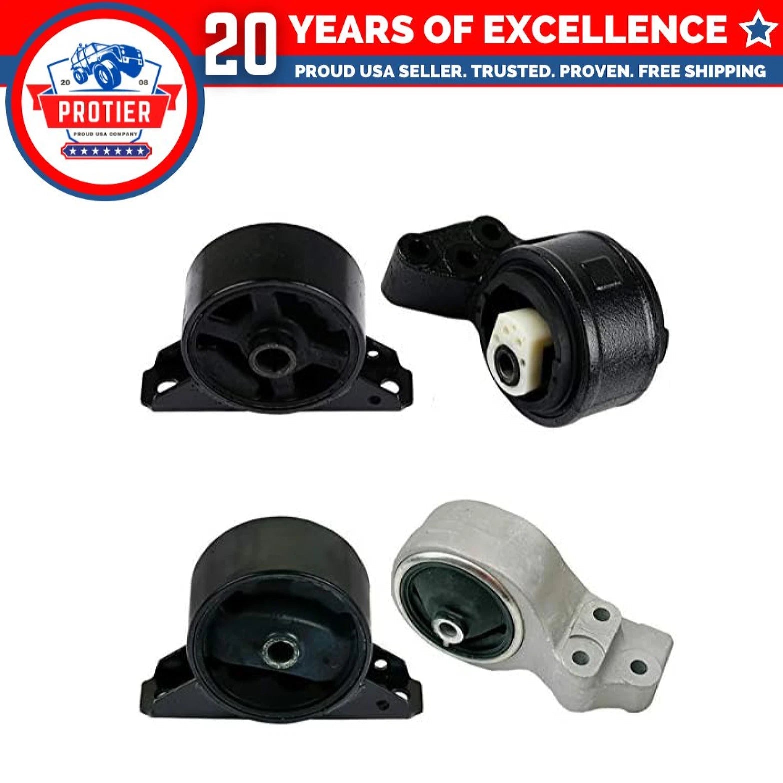 Engine Motor & Trans Mount 4PCS Set Compatible for 2001-2004 Volvo S40 1.9L 6B93BC-57
