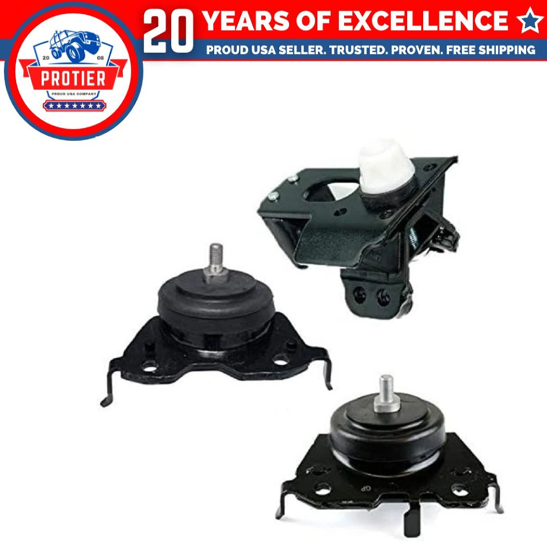 Engine Motor & Trans Mount 3PCS Fit 2010-2012 Toyota Sequoia 4.6L RWD Auto 6B93BC-57
