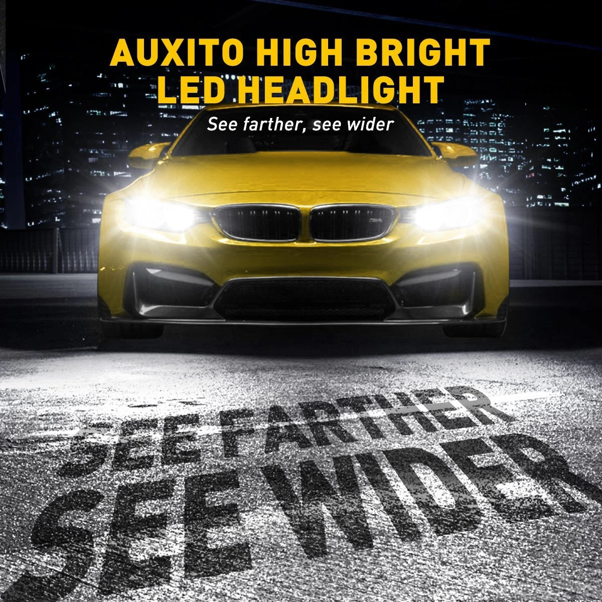 4X AUXITO 9005 9006 LED Headlight Kit Bulb High Low Beam Super White M3 US EOA AUXITO