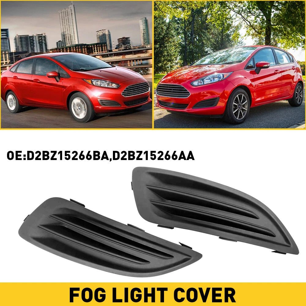 2PCS For 2014-2019 Ford Fiesta Front Bumper Insert Fog Light Cover Left Right 6B93BC-57