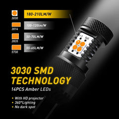 AUXITO 7443 7440 LED Turn Signal Light Anti Hyper Flash Amber Error Free EOA AUXITO