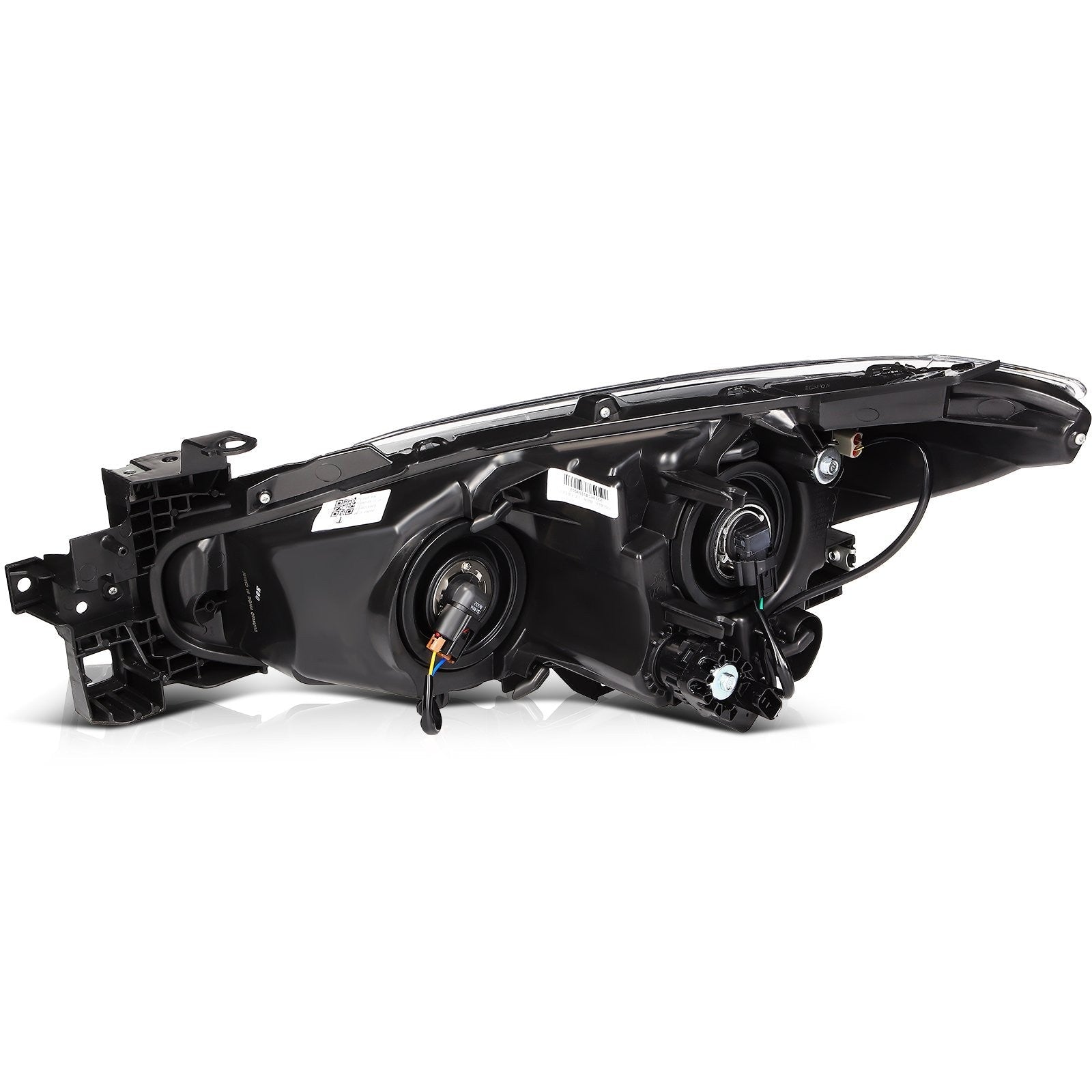 ECCPP Headlights Assembly For Mazda 3 2.0L 2.5L 2014-2016 Pair Kit Black Amber 6B93BC-57