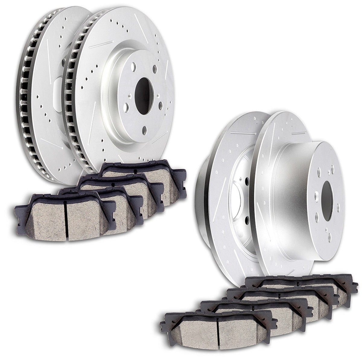 Front Rear Disc Rotors Ceramic Brake Pads for Toyota Camry Avalon Lexus ES350 6B93BC-57