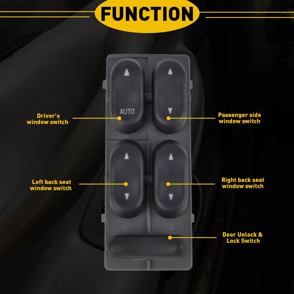 For 97-02 Ford Expedition Excursion LH Driver Power Window Switch F6DZ14529AA EA 6B93BC-57