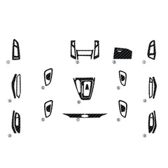 Interior Center Console Carbon Fiber Molding Sticker Decals For Ford Focus 15-18